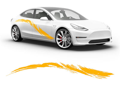 3M Sunflower Yellow Tsunami Body Graphic~Full Side Auto Decal Kit~0