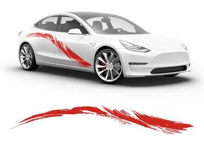 3M Light Red Tsunami Body Graphic~Full Side Auto Decal Kit~0