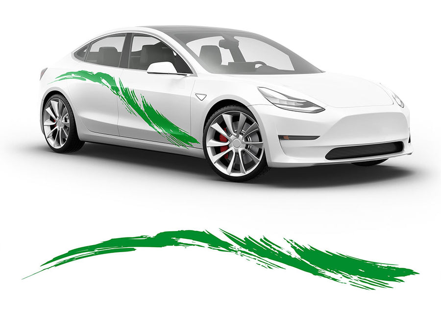 3M Bright Green Tsunami Body Graphic~Full Side Auto Decal Kit~0