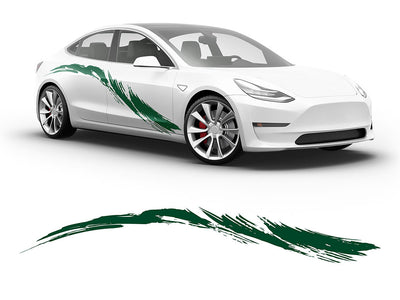 3M Dark Green Tsunami Body Graphic~Full Side Auto Decal Kit~0