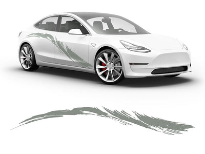 3M Light Gray Tsunami Body Graphic~Full Side Auto Decal Kit~0