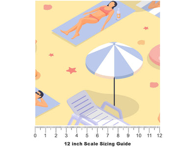 Tuesday Afternoon Summertime Vinyl Film Pattern Size 12 inch Scale~Rwraps Tuesday Afternoon Summertime Sizing Chart~2