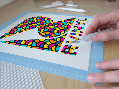 tumbling down mosaic Easy Weed Craft Vinyl