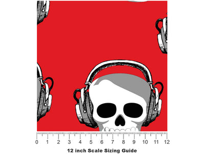 Tuned Out Halloween Vinyl Film Pattern Size 12 inch Scale~Rwraps Tuned Out Halloween Sizing Chart~2