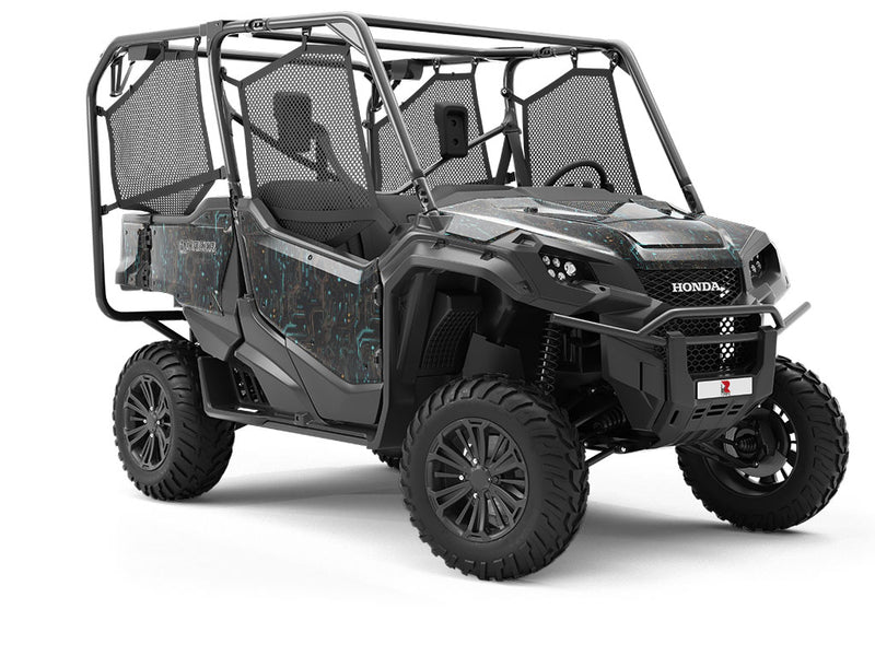 Turquoise Terabyte Technology Utility Vehicle Vinyl Wrap