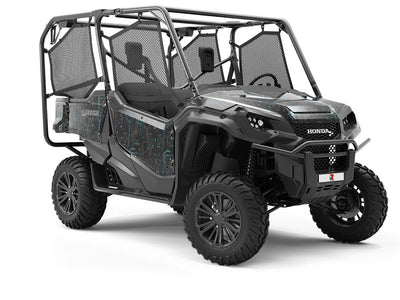 Turquoise Terabyte Technology Utility Vehicle Vinyl Wrap