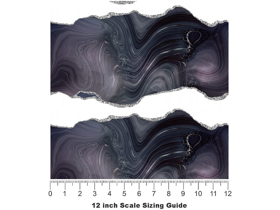 Turritella Fossil Gemstone Vinyl Film Pattern Size 12 inch Scale~Rwraps Turritella Fossil Gemstone Sizing Chart~2
