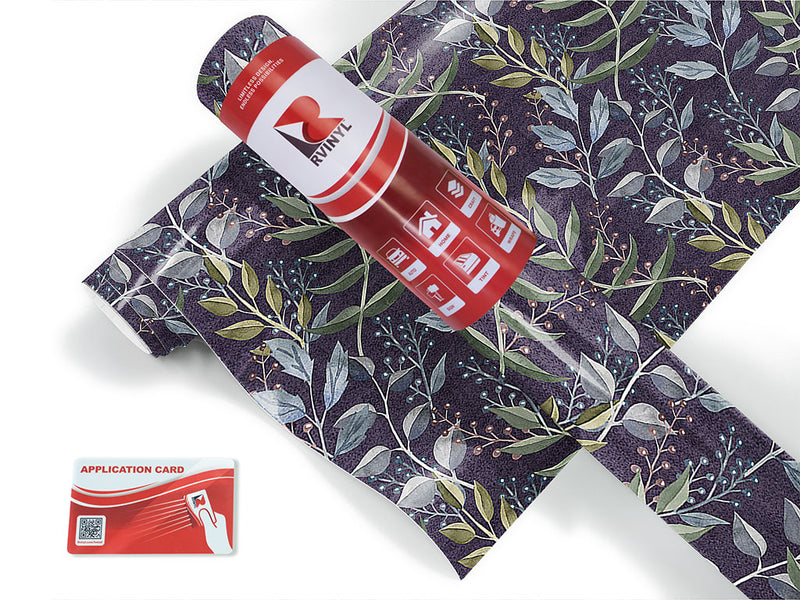 twilight brush floral Craft Vinyl Roll