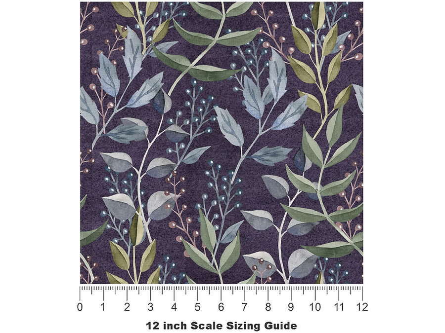 Twilight Brush Floral Vinyl Film Pattern Size 12 inch Scale~Rwraps Twilight Brush Floral Sizing Chart~2