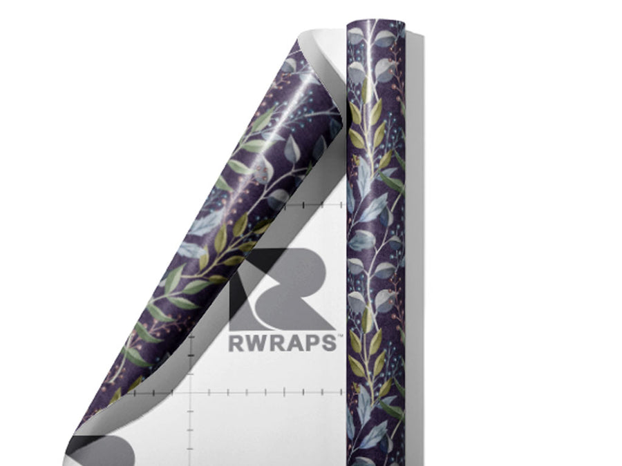 Twilight Brush Floral Wrap Film Sheets~Rwraps Series 914 Twilight Brush Floral Scrolled Sheet~3