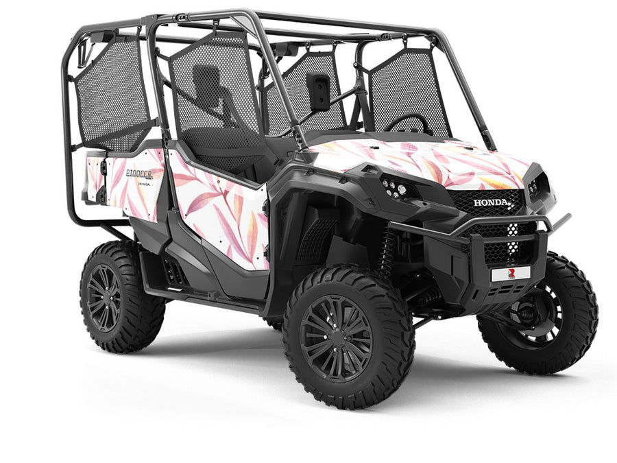 Twilight Leaves Floral Utility Vehicle Vinyl Wrap
