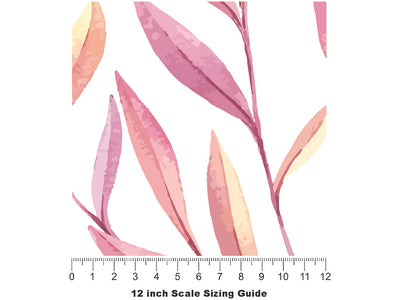 Twilight Leaves Floral Vinyl Film Pattern Size 12 inch Scale~Rwraps Twilight Leaves Floral Sizing Chart~2