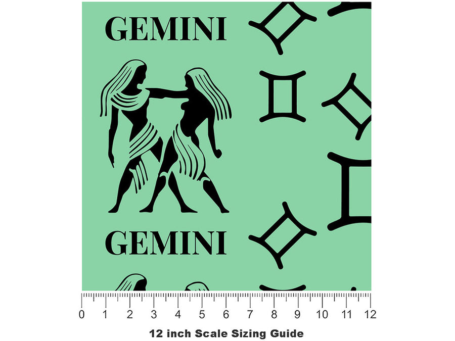 Twin Parallels Astrology Vinyl Film Pattern Size 12 inch Scale~Rwraps Twin Parallels Astrology Sizing Chart~2