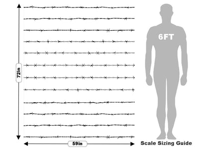 Twisted Burneli Barbed Wire Vehicle Wrap Scale~Rwraps Series 914 Twisted Burneli Barbed Wire Measurements~1
