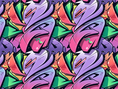 Twisted Sister Graffiti Vinyl Wrap Pattern~Rwraps Series 914 Digitally Printed Vinyl Wrap~0