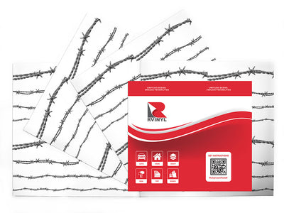 twisted watkins barbed wire Craft Vinyl Sheet Pack