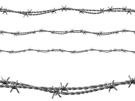 Twisted Watkins Barbed Wire Vinyl Wrap Pattern~Rwraps Series 914 Digitally Printed Vinyl Wrap~0