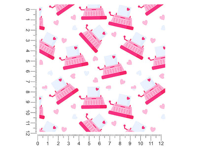 typewriter love hobby 1ft x 1ft Craft Sheets