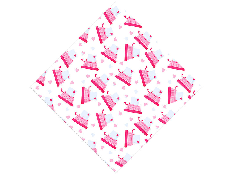 Typewriter Love Hobby Vinyl Wrap Pattern