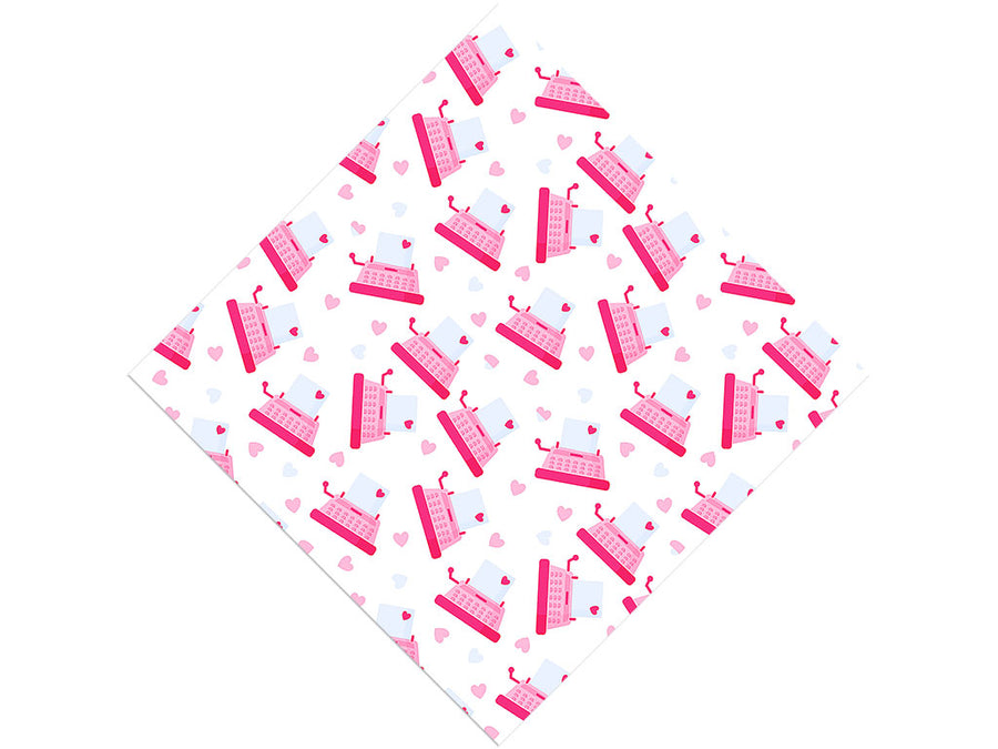 Typewriter Love Hobby Vinyl Wrap Pattern