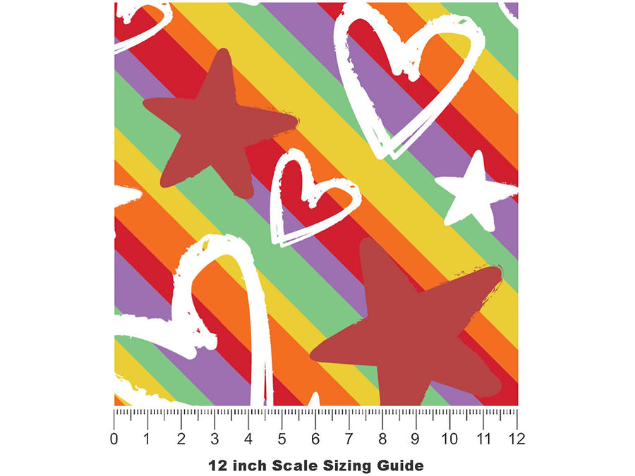 Ultimate Rapture Heart Vinyl Film Pattern Size 12 inch Scale~Rwraps Ultimate Rapture Heart Sizing Chart~2