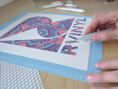 ultra violet mosaic Easy Weed Craft Vinyl