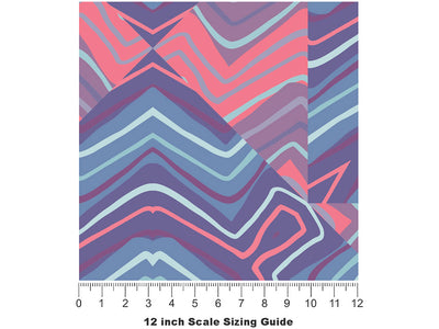Ultra Violet Mosaic Vinyl Film Pattern Size 12 inch Scale~Rwraps Ultra Violet Mosaic Sizing Chart~2