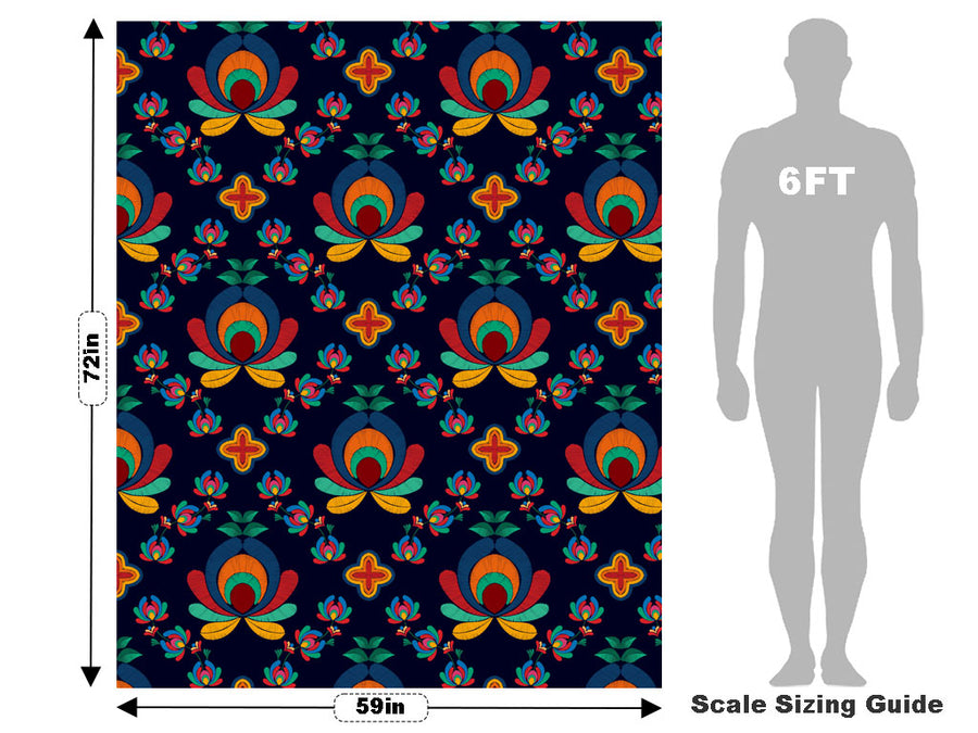 Understated Lotus Mandala Vehicle Wrap Scale~Rwraps Series 914 Understated Lotus Mandala Measurements~1