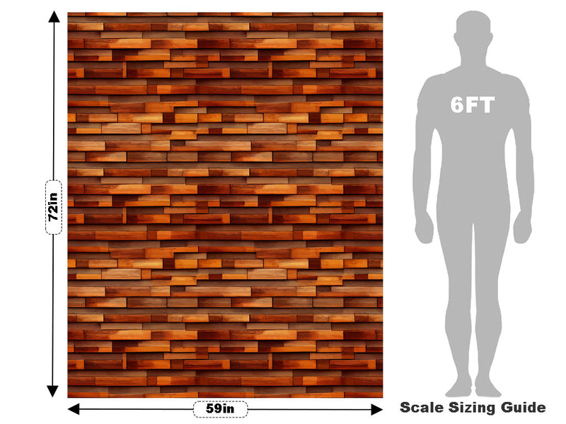 Uneven Chestnut Wooden Parquet Vehicle Wrap Scale~Rwraps Series 914 Uneven Chestnut Wooden Parquet Measurements~2