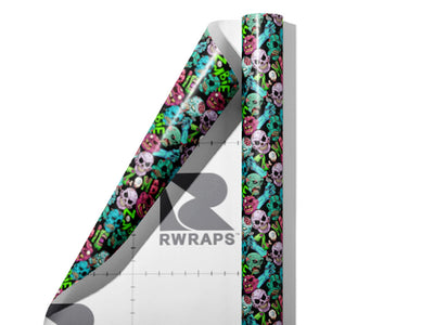 Unforgiving Dead Zombie Wrap Film Sheets~Rwraps Series 914 Unforgiving Dead Zombie Scrolled Sheet~3