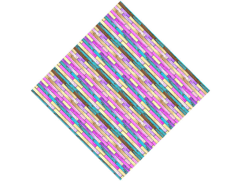 Unicorn Rainbow Wooden Parquet Vinyl Wrap Pattern
