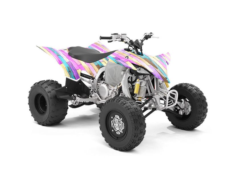 Unicorn Rainbow Wooden Parquet ATV Wrapping Vinyl