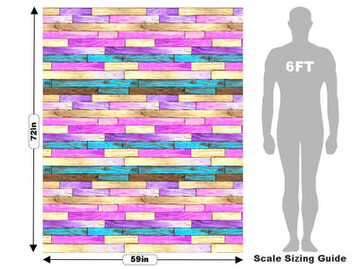 Unicorn Rainbow Wooden Parquet Vehicle Wrap Scale~Rwraps Series 914 Unicorn Rainbow Wooden Parquet Measurements~2