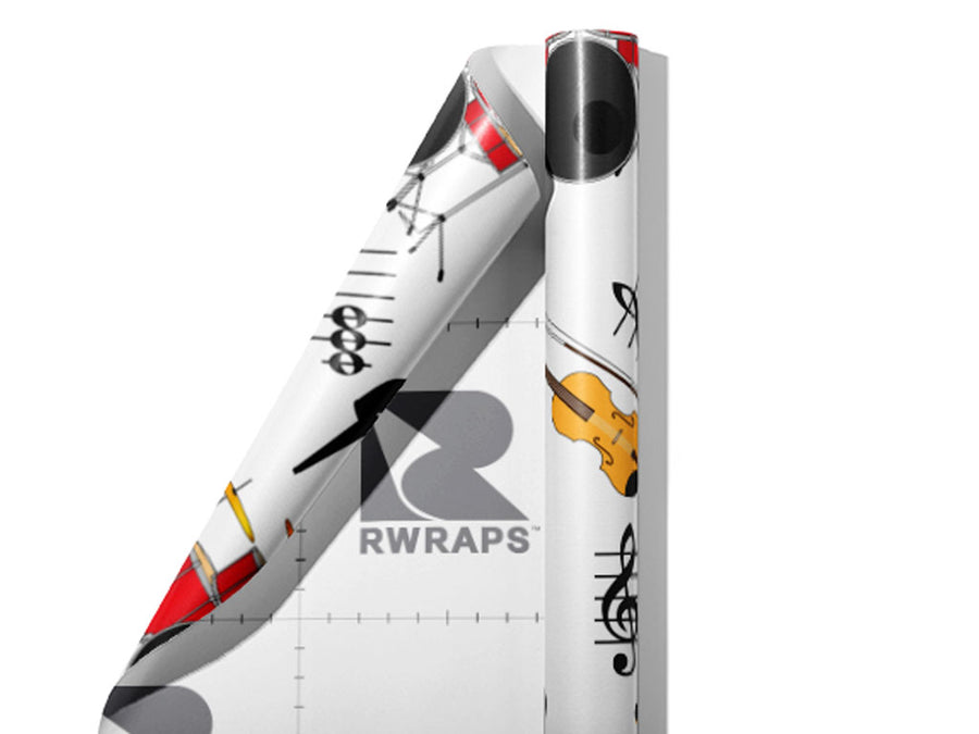 Unplugged Cover Music Wrap Film Sheets~Rwraps Series 914 Unplugged Cover Music Scrolled Sheet~3
