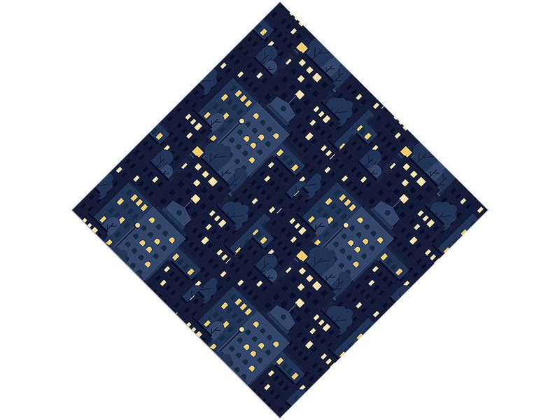 Up Late Cityscape Vinyl Wrap Pattern
