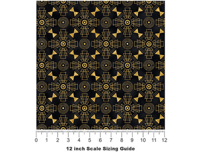 Upper-Class Signposts Art Deco Vinyl Film Pattern Size 12 inch Scale~Rwraps Upper-Class Signposts Art Deco Sizing Chart~2