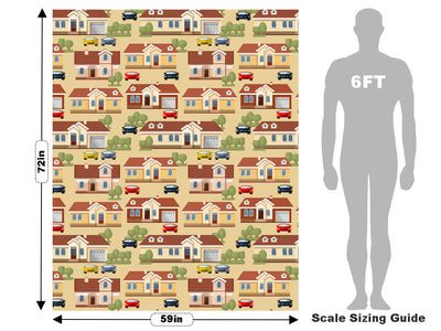Upper Middle Class Cityscape Vehicle Wrap Scale~Rwraps Series 914 Upper Middle Class Cityscape Measurements~2