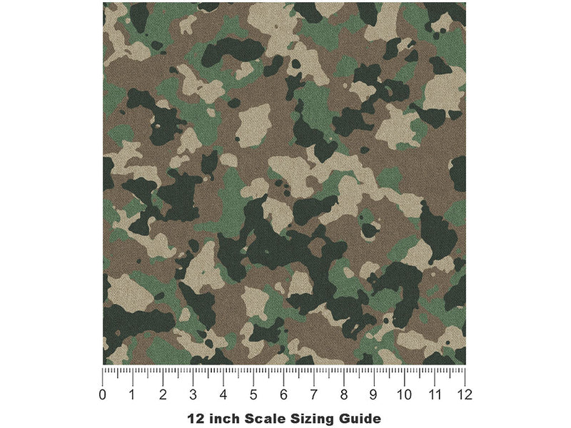 US Woodland Camouflage Vinyl Film Pattern Size 12 inch Scale~Rwraps US Woodland Camouflage Sizing Chart~3