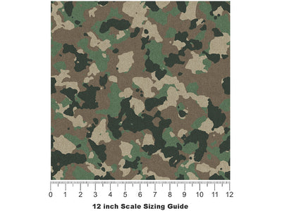 US Woodland Camouflage Vinyl Film Pattern Size 12 inch Scale~Rwraps US Woodland Camouflage Sizing Chart~3