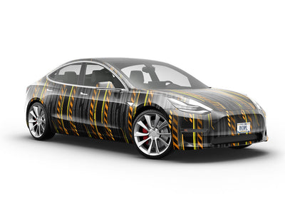 Use Caution  Technology Vehicle Vinyl Wrap