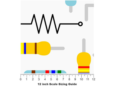 Useful Resistor  Technology Vinyl Film Pattern Size 12 inch Scale~Rwraps Useful Resistor  Technology Sizing Chart~3