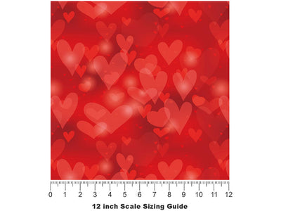 Valentine Glasses Bokeh Vinyl Film Pattern Size 12 inch Scale~Rwraps Valentine Glasses Bokeh Sizing Chart~2