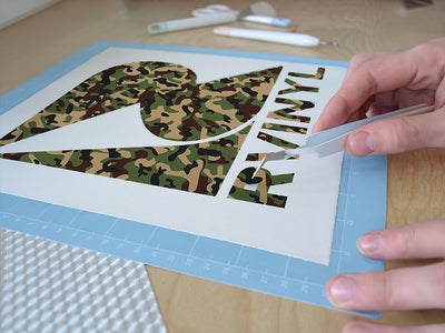 valley stream camouflage Easy Weed Craft Vinyl