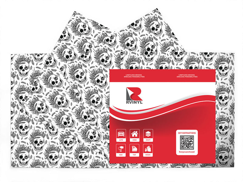 vampire decay skull and bones Craft Vinyl Sheet Pack
