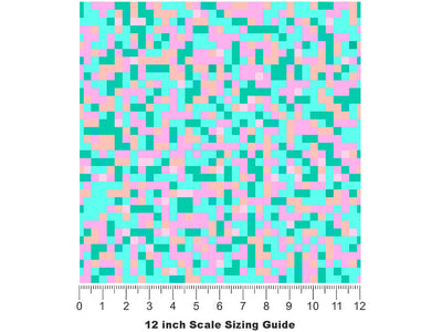 Vanilla Ice Pixel Vinyl Film Pattern Size 12 inch Scale~Rwraps Vanilla Ice Pixel Sizing Chart~2