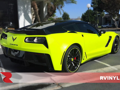 3M 1080 Satin Neon Fluorescent Yellow Rear DIY Wrap