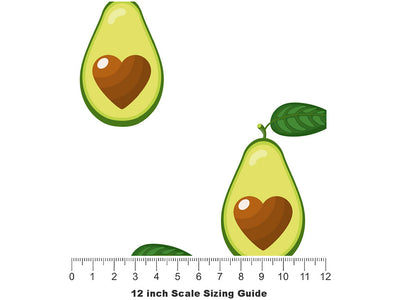 Veggies Only Heart Vinyl Film Pattern Size 12 inch Scale~Rwraps Veggies Only Heart Sizing Chart~2