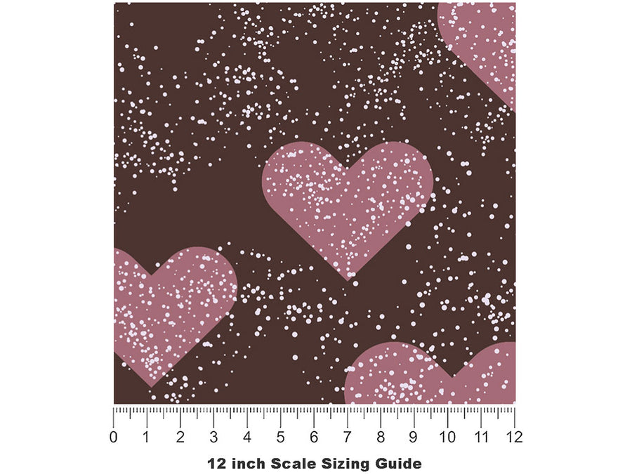 Veiled Secrets Heart Vinyl Film Pattern Size 12 inch Scale~Rwraps Veiled Secrets Heart Sizing Chart~2
