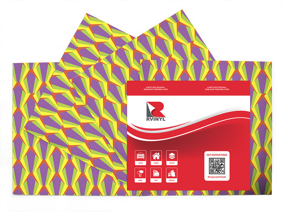 velveteen waves abstract geometric Craft Vinyl Sheet Pack