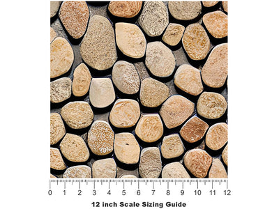 Venetian Path Cobblestone Vinyl Film Pattern Size 12 inch Scale~Rwraps Venetian Path Cobblestone Sizing Chart~3